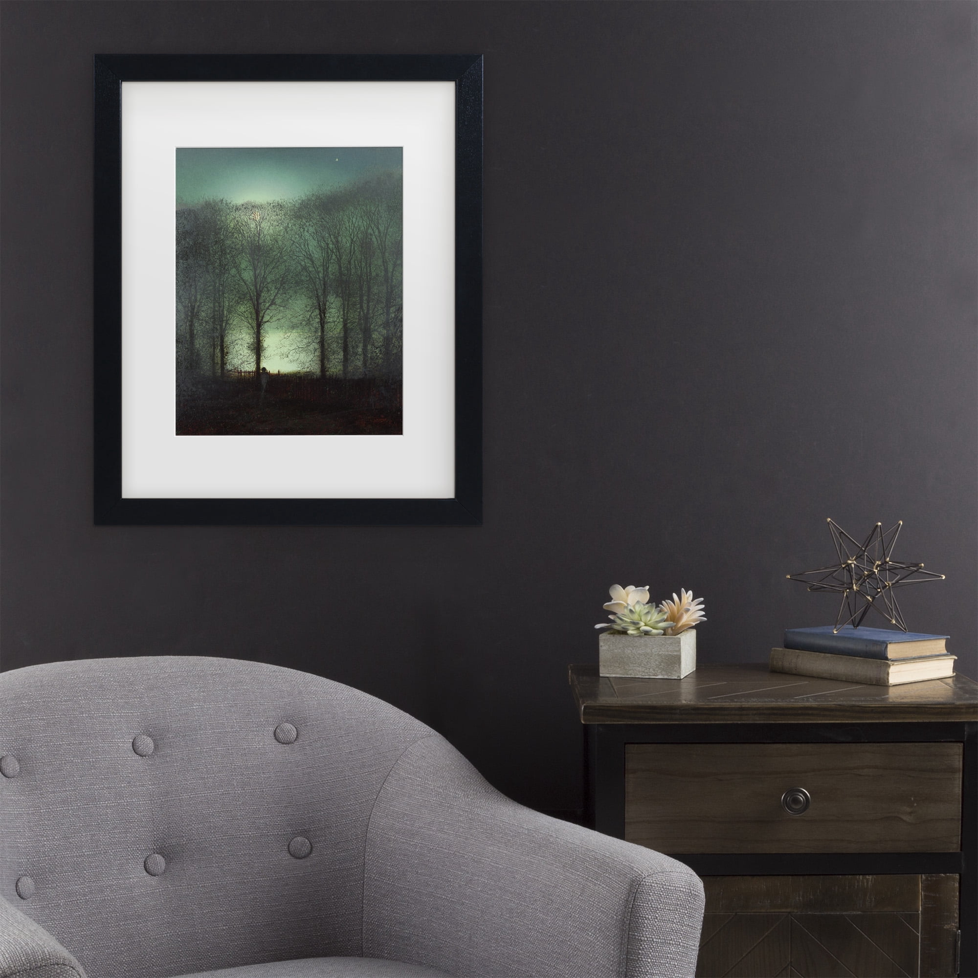 Trademark Fine Art 'Figure in the Moonlight' Canvas Art by John Grimshaw