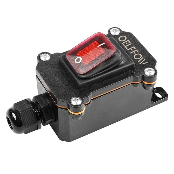 Interruptor de cable en línea OELFFOW, impermeable, encendido/apagado, 20 A