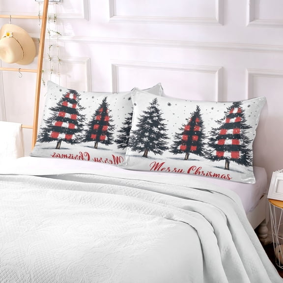 Pillow Case Plush Pillow Red Black Buffalo Plaid Pattern Case standard size/King size/Queen size Bed Pillow Pillowcases