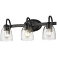 thumbnail image 2 of Beaumont Lane 3 Light Elegant Seeded Glass Vanity Light in Black, 2 of 3