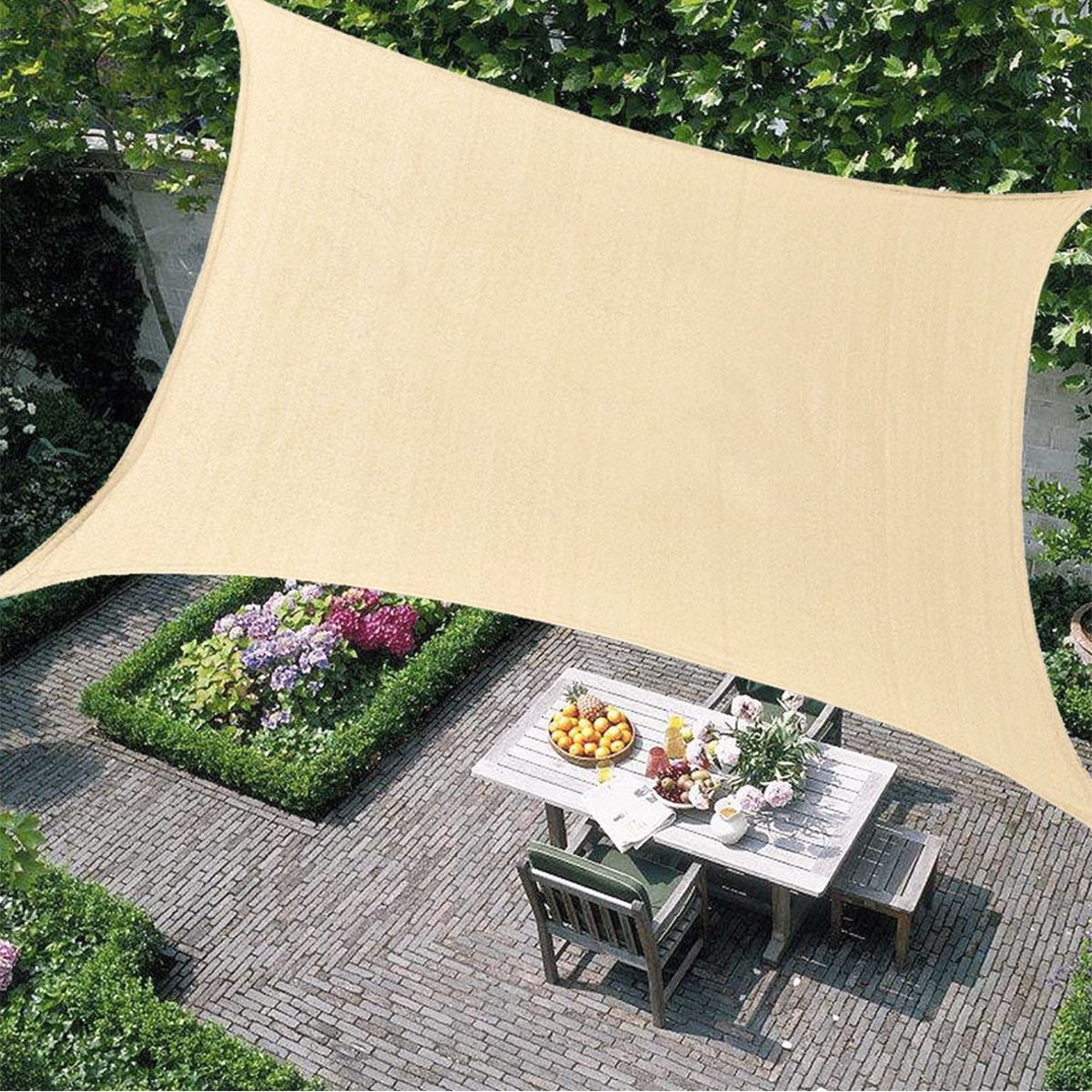 Gray, 10'X10' Outdoor Waterproof Sun Shade Sail Canopy Rectangle UV Block for Patio and Garden,Backyard Lawn
