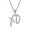 Sliver, variant on Xo Modelling Pendant Necklace, Fashion Cubic Decoration Creative Gift Jewellery,Gold