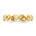 thumbnail image 4 of 14K Yellow Gold Ring Band Toe Swirl, Size 6, 4 of 5