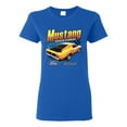 thumbnail image 1 of Wild Bobby Ford Yellow Mustang Horsepower Cars and Trucks Women Graphic Tee, Royal, Medium, 1 of 6
