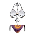 thumbnail image 2 of Chririnla Women's Sunburst Tie-Dye Halter Bikini Set - Sexy Two-Piece Triangle Swimsuit with Tie Sides - Perfect for Beach & Pool Vacation, 2 of 9