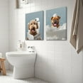 thumbnail image 4 of Funny Bathroom Dog Wall Art, Cute Funny Bath Dog Poster Prints, Rustic Farmhouse Bathroom Wall Decor, Funny Animal Bathroom Humor Animal Canvas Painting Prints d 16"x24"x3, 4 of 7