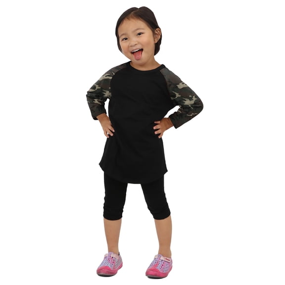 Hat and Beyond Kids Raglan Baseball 3/4 Sleeves T-Shirts