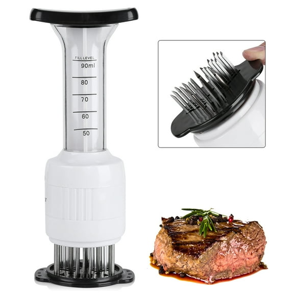 Zerodis Meat Marinade Tenderizer Needle Injector Steaks Flavor Injector Cook Kitchen Tool