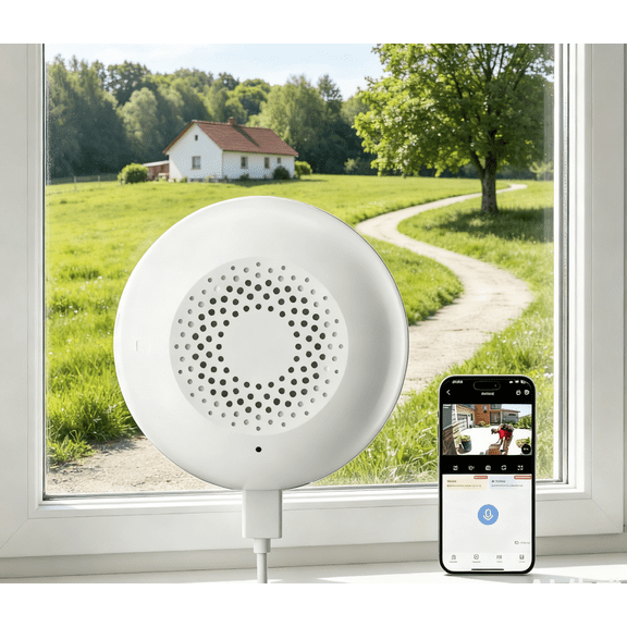 Generic Y661 Adjustable 3MP 2 Channel 3 MP Outdoor Surveillance Cameras with Instruction Manual, Window Camera, White, 1