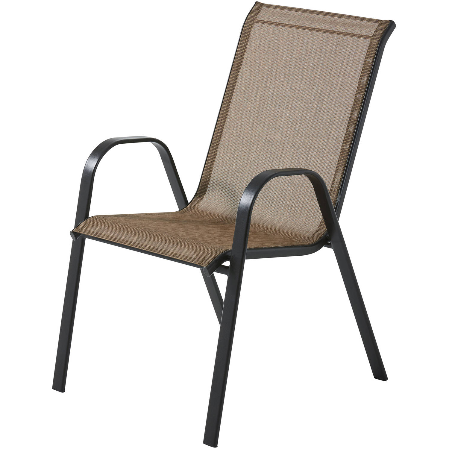 Mainstays Heritage Park Outdoor Patio Stacking Sling Chair, Tan - image 2 of 5