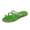 Green, variant on XYD Women Stylish Open Split Toe Crossed Strap Sandals Crystal Studded Flats Comfortable Beach Daily Shoes Size 7 Pink