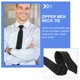 thumbnail image 2 of KAKOWELY Corbata formal con cremallera para hombre Corbata clásica a rayas Corbata con cremallera para boda, 2 of 5