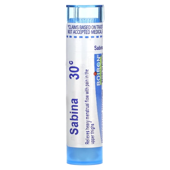 Boiron Sabina 30C, Homeopathic Medicines for Heavy Menstrual Flow, 80 Pellets