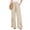 White #01, variant on Women's Wrap Overlay Wide Leg Pants Tie Knot Elastic Waist Solid Casual Pants For Summer Fall Home Vacation Wear