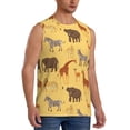 thumbnail image 2 of Balery Cute Animals Men's Sleeveless Muscle Shirts Workout Tank Top, Moisture Wicking, Odor Protection-, 2 of 8