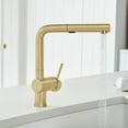 thumbnail image 3 of Linus Single-Handle Pull-Out Sprayer Kitchen Faucet, Satin Gold, 3 of 5