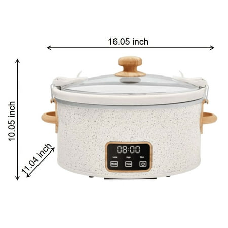 The Pioneer Woman 6-Quart Portable Slow Cooker With Touchscreen Control‼️may come with missing or broken pieces ‼️and stains