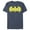 Navy Blue Heather, variant on Men's Batman Logo Classic Wing Graphic Tee Charcoal Heather Medium