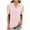 #178-Pink, variant on ICHUANYI Womens Turndown Collar Shirts Short Sleeve V Neck Casual Collared Work Tops Tunic Tee Basic Solid Summer Tops