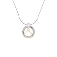 thumbnail image 2 of Delight Jewelry Goldtone Infinity Loop Joy Ring Charm Necklace, 18", 2 of 4