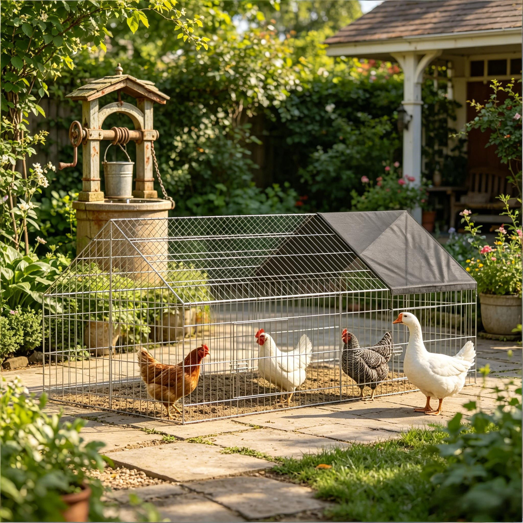 Backyard Chicken Coop, Duck Coop, Rabbit Cage Small Animals Coop