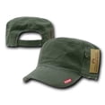 thumbnail image 2 of Adjustable Patrol Caps w/ Zipper, Olive, 2 of 2
