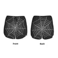 thumbnail image 3 of Balery A Web With A Spider Pattern Women's Running Shorts with Liner 2 Pockets Elastic Workout Athletic Gym Yoga Shorts-Large, 3 of 7