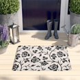 thumbnail image 2 of Pioneer Flower Floral Print Flannel Non Slip Door Rugs,Washable Door Mats Indoor,Decorative Door Mats,Dirt-Resistant and Absorbent Doormat for Entrance,Bedroom,Kitchen,Bathroom,31.5"x17", 2 of 4