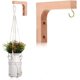 thumbnail image 4 of ganchos de pared de madera, gancho resistente para colgar plantas con tornillos, soporte decorativo para colgar plantas de interior para linternas, campanillas de viento, macetas y cestas, 4 of 4