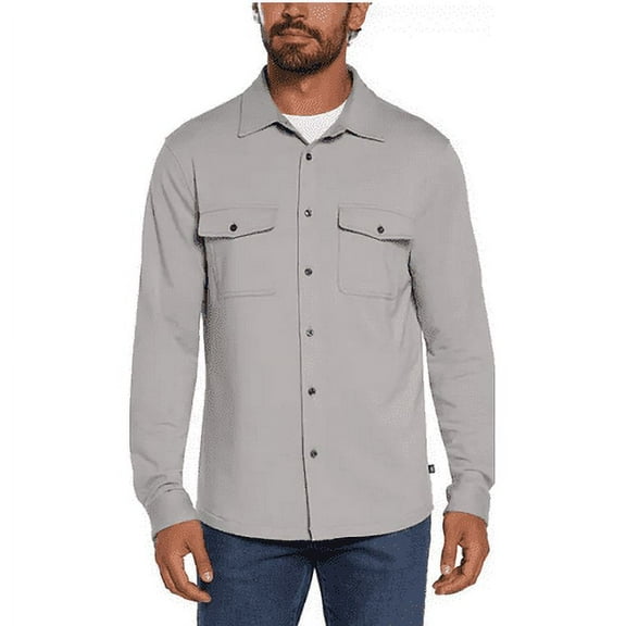 Gap Men's X-Large Gray Long Sleeve Knit Button Down