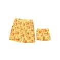 thumbnail image 5 of Faithtur Family Matching Swimsuit, Orange Print Sleeveless Bikini Set Swimming Trunks Bathing Suit, 5 of 5