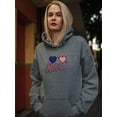 thumbnail image 2 of Merica Heart Sunglasses Hoodie Women -Image by Shutterstock, Female 3X-Large, 2 of 4