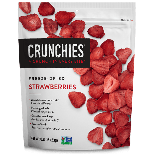 Crunchies Freeze Dried Strawberries, 0.8oz, 6 Pack