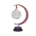 thumbnail image 2 of Crescent Moon LED Night Light Lamp, Dimmable Hanging Lunar Lamp, Battery or USB Powered, Ambient Home Decor for Bedroom Living Room and Memorial Display, 2 of 6
