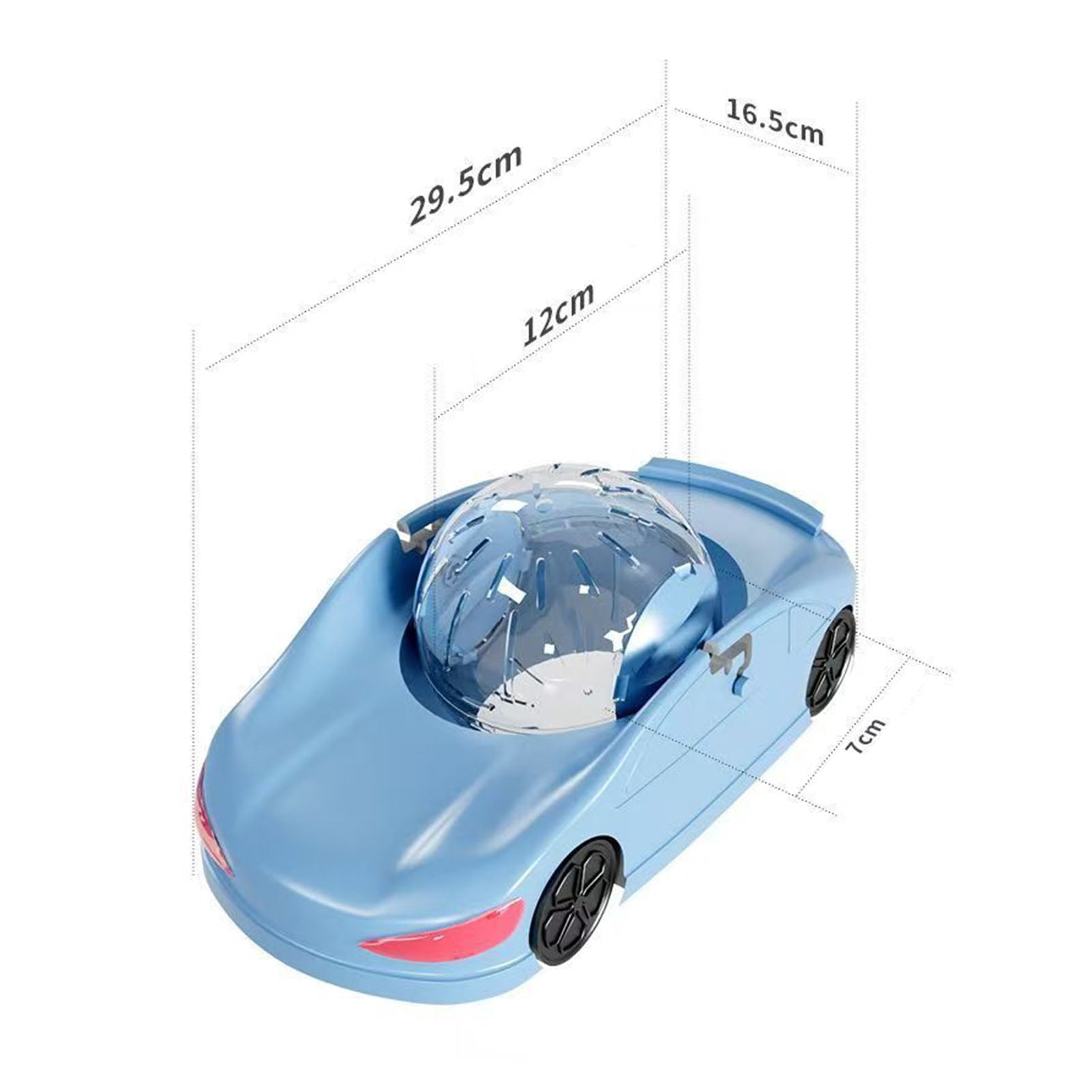 YIFAEUX Hamster Running Ball Vehicle Toy Transparent Ball Hamster Exercise Wheel 360-degree View Silent Fitness Running Wheel for Small Pets