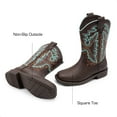 thumbnail image 4 of DREAM PAIRS Kids Cowboy Boots Boys Girls Western Square Toe Riding Boots Comfortable Pull-On Design for Toddler Little Kid Big Kid, 4 of 5