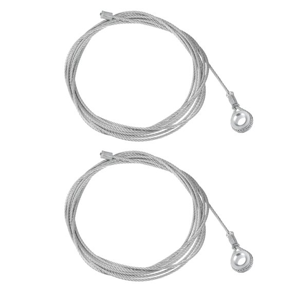 Unique Bargains 2 Pcs Car Rear Ramp Door Cable Replacement for Enclosed Trailer, Silver Tone