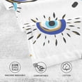 thumbnail image 4 of SKYSONIC Hand Towels Doodle Evil Eye 2 PCS, Cotton Bath Towels Drying Face Hands Body ,Absorbent Lightweight Washcloth for Bathroom Ktichen Travel Gym, 16"×28", 4 of 7