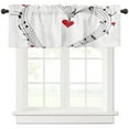 thumbnail image 2 of Music Symbol Red Heart Musical Note Curtain For Living Room Kids Bedroom Kitchen Window Curtains Home Interior Drapes, 2 of 6