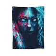 thumbnail image 7 of DouZhe Ultra-Soft Micro Fleece Lightweight Flannel Bed Blanket, Cyberpunk Creativity Future Woman Print Cozy Warm Throw Blankets, 50"x40", 7 of 7