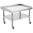 thumbnail image 2 of AKDSteel Table de Support de Gril en Acier Inoxydable, 36 Pouces X 28 Pouces, Capacité de Charge de 1500 Lb, Surface Antimicrobienne, Bord Courbé de 3 Pouces et Roulettes Verrouillables, Équipement de Cuisine Commercial, 2 of 7