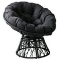 thumbnail image 2 of Ktaxon Papasan Chair, 38" Patio 360-Degree Swivel Papasan Seating with Cushion & Handwoven Wicker, Comfy Rotating Lounge Chair for Living Room Bedroom Garden, Dark Gray, 2 of 8