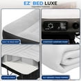 thumbnail image 2 of SereneLife Luxe Inflatable Air Mattress with Frame - Wall Plug AC Powered Auto Inflating Pressure Maintaining Pump - Luxury Air Bed Set with Memory Foam Cover, Headrest, Rolling Zip Carry Case, 2 of 7