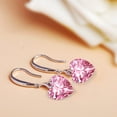 thumbnail image 3 of s925 Sterling Silver Love Heart 5A Cubic Zirconia Crystal Women Drop Dangle Earrings, 3 of 6