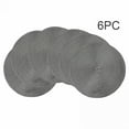 thumbnail image 1 of BOLLSLEY Round Placemats, Round Braided Place Mats for Dining Table Heat Insulation Table Mats for Kitchen 14 inches(Gray,Set of 6), 1 of 6