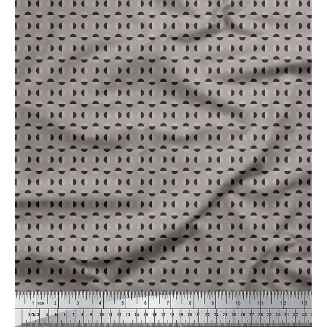 Soimoi Georgette Viscose Fabric Abstract Shirting Print Fabric by The Yard 42 Inch Wide