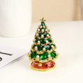 thumbnail image 2 of ER Árbol de Navidad decoración del hogar artesanías esmaltadas regalo de Navidad joyero de aleación oso de fresa Electrónica, 2 of 5