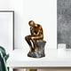 thumbnail image 3 of Estatua de Resina Nórdica Sunnimix Figura Hombre Pensador Dorado 14x10x24.5cm, 3 of 7