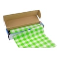 thumbnail image 3 of Green Gingham Plastic Tablecloth Roll with Self-Cutter for Indoor & Outdoor 100' X 52", 3 of 3