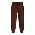 thumbnail image 2 of Women Men Fashion Solid Color Elastic Waist Sweatpants Sport Pants Drawstring High Waist Comfy Fall Winter Joggers Pants with Pockets, 2 of 5